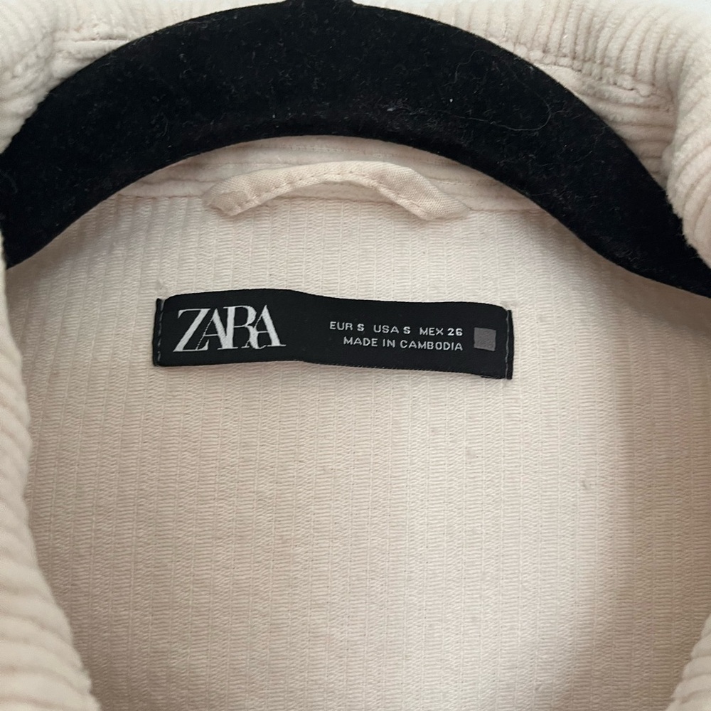 Zara Oversized Cream Corduroy Jacket - Picture 3 of 4